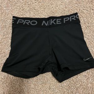 3” black nike pros